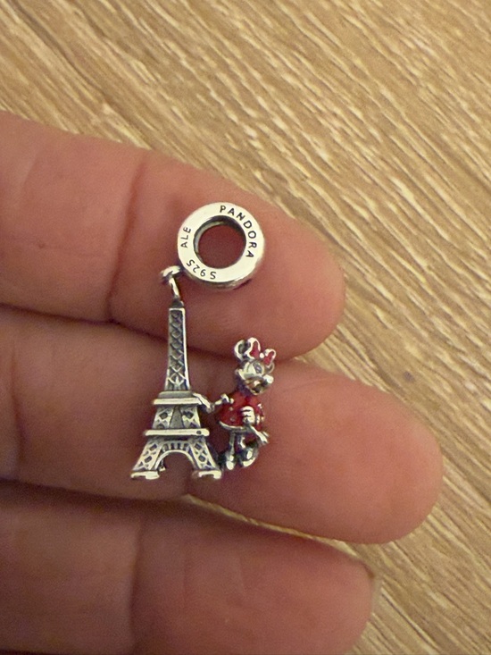 Disney Jewelry - Pandora Minnie Mouse Eiffel Tower Dangle Charm - Silver with Red Enamel